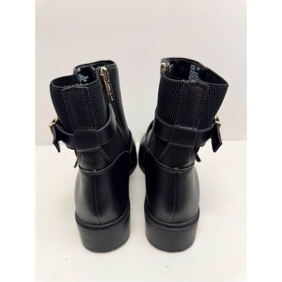 Anne Klein‎ Boots Size 10.5 Black Block Heel Almond Toe Buckle Detail NEW - Picture 7 of 11